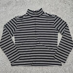 Bogner‎ Women Striped 1/2 Zip Base Layer Top Medium Alpine Performance Skiwear